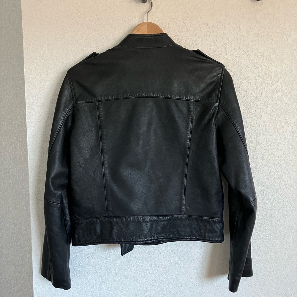 All Saints Klyn Leather Biker Jacket - Picture 9 of 11